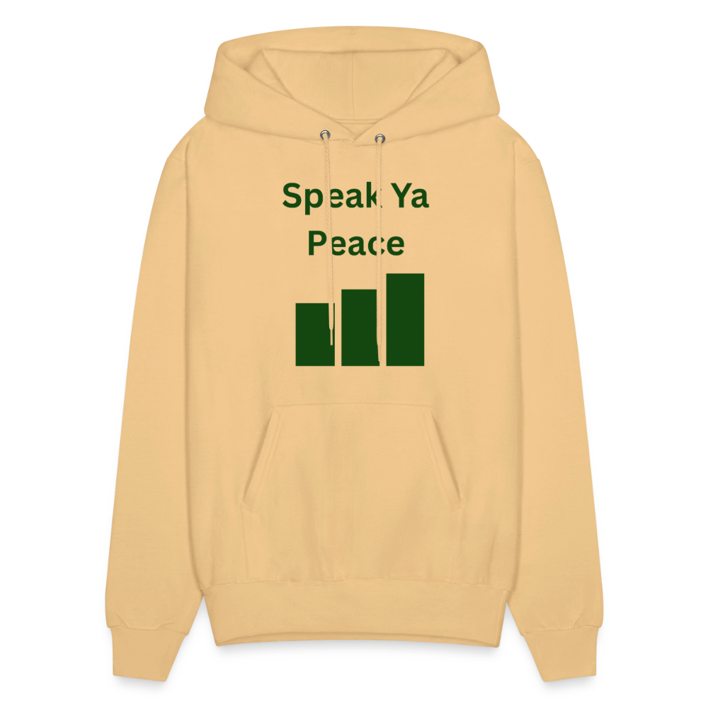 SPEAK YA PEACE Men's Hoodie - light gold 