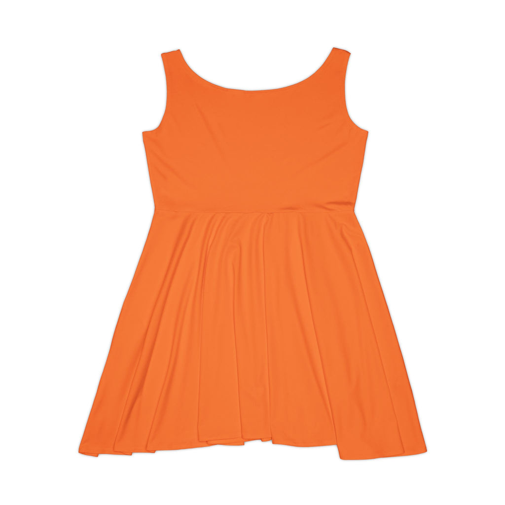 I Don’t Do Perfect I Do Real Skater Dress — Women’s Casual Orange AOP