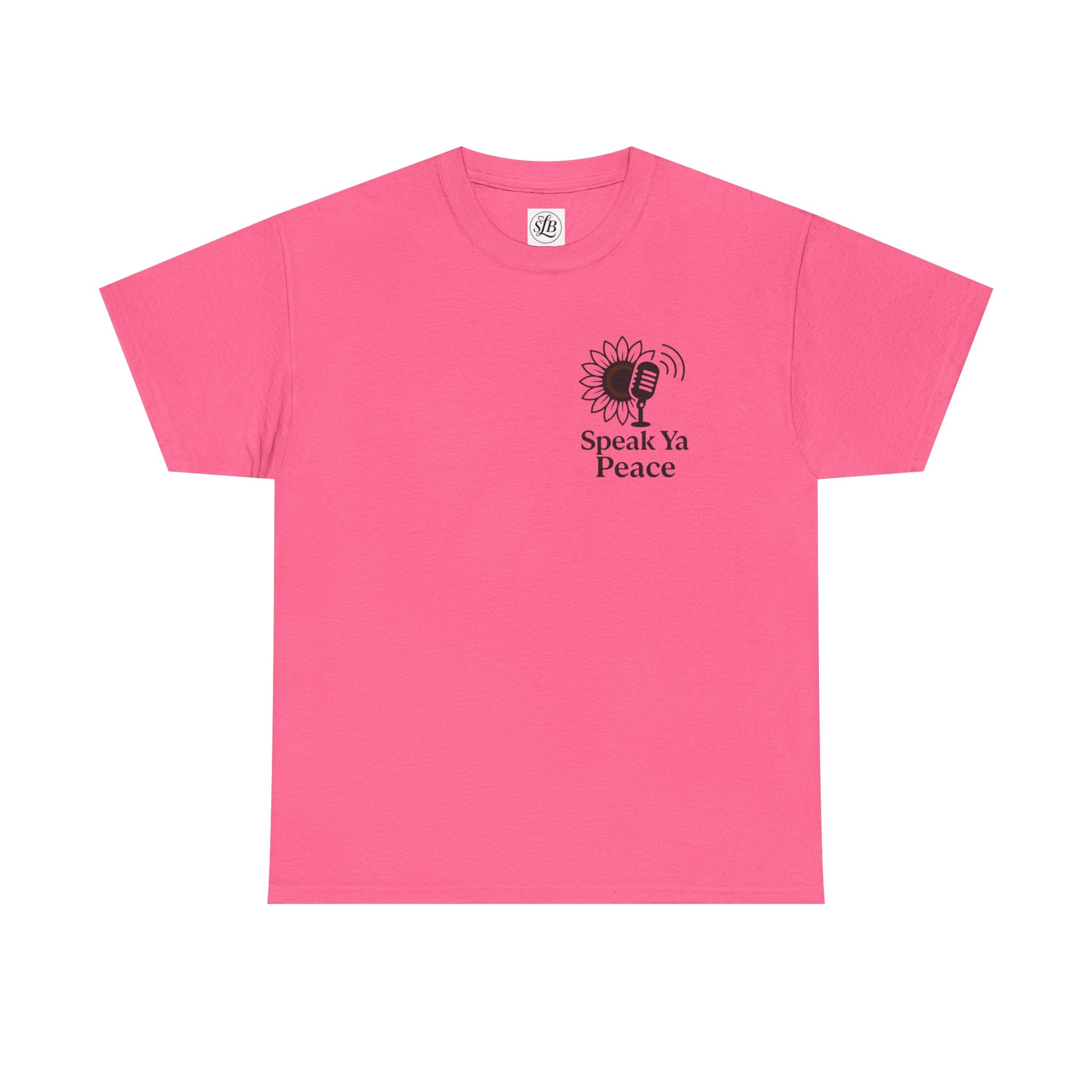 Sunflower Peace Tee - Speak Ya Peace Graphic Cotton Shirt, Unisex T-Shirt, Gift for Peace Lovers, Summer Casual Wear, Eco-Friendly Apparel