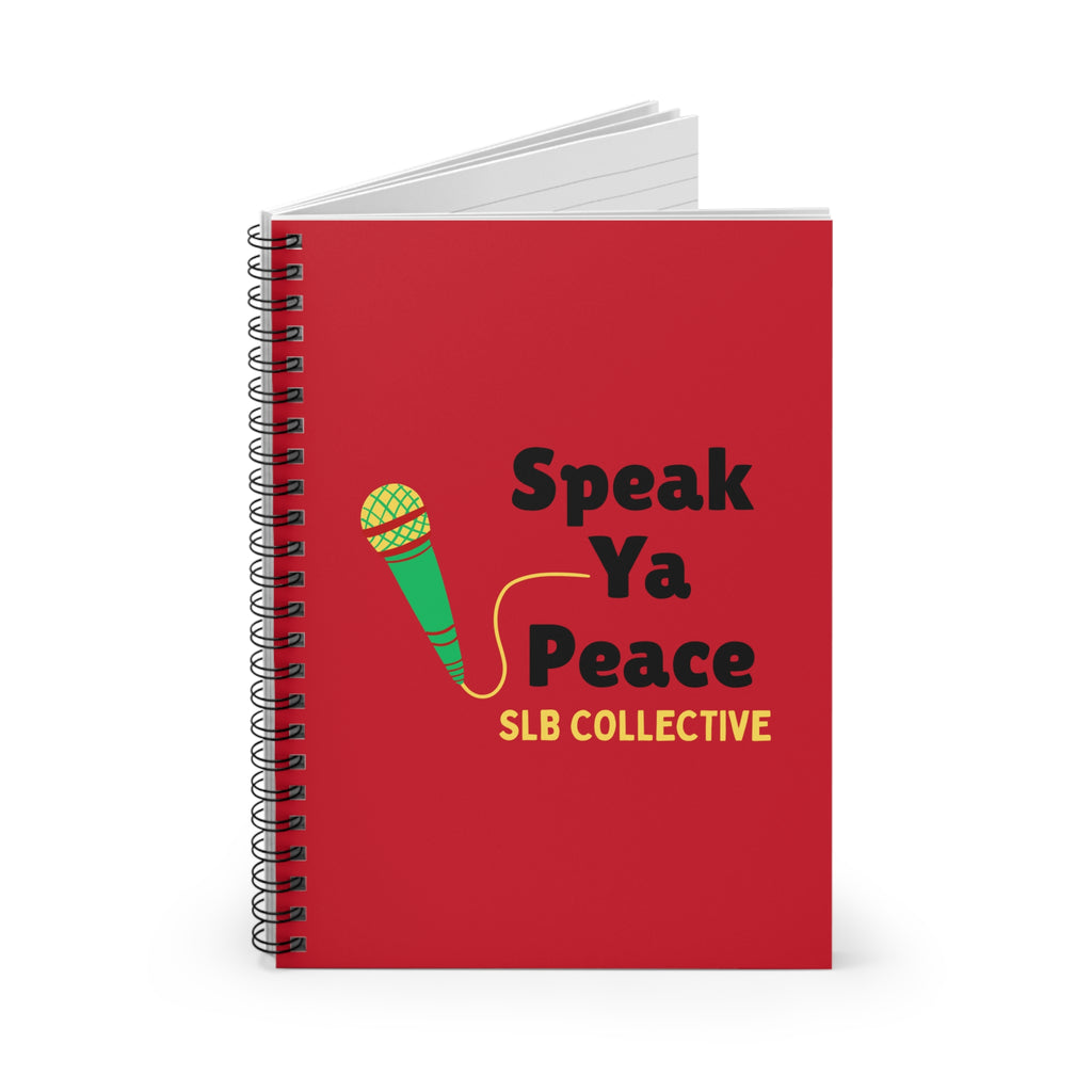 Mic Spiral Notebook - Speak Ya Peace Design