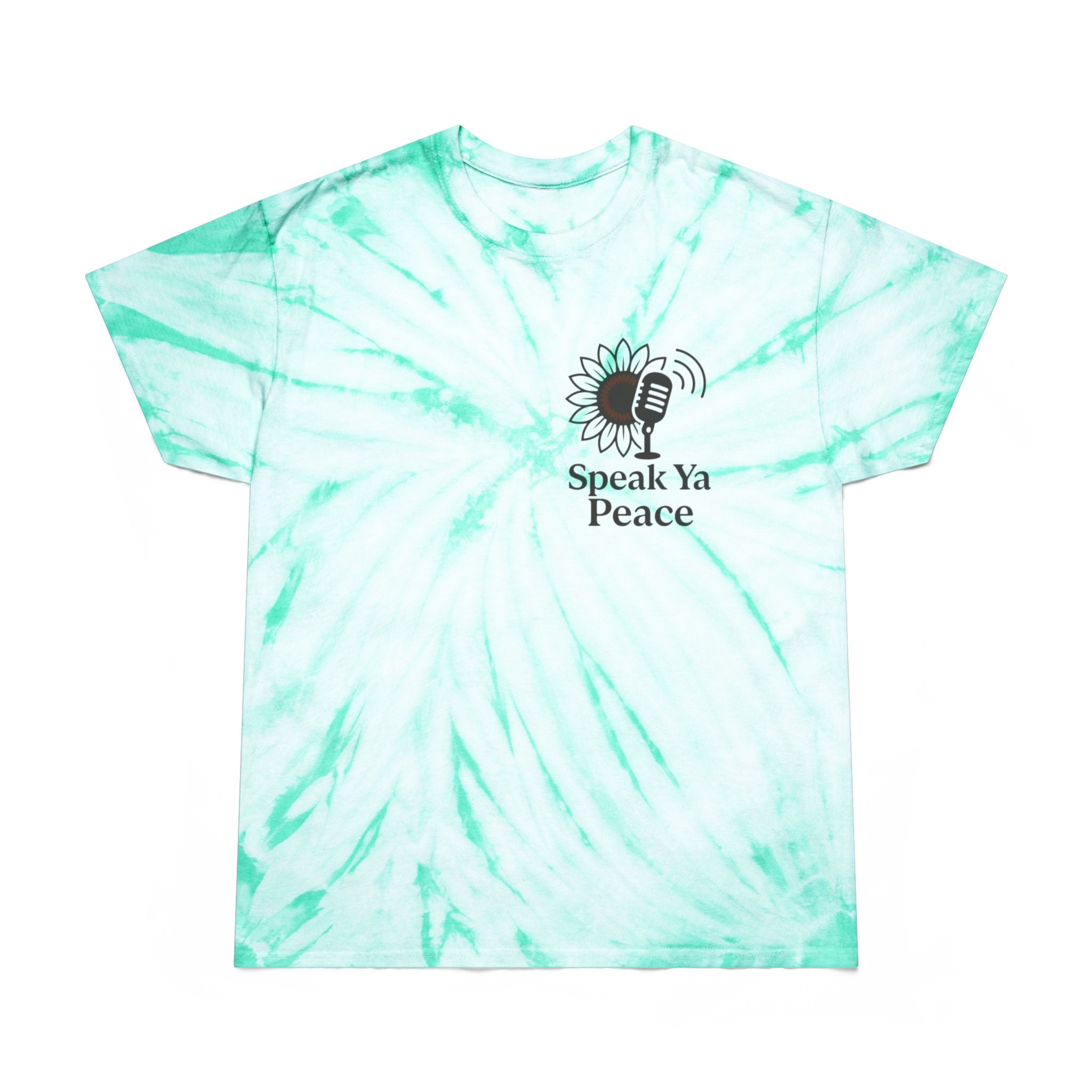 Tie-Dye Tee: Speak Ya Peace, Summer Vibes, Boho Style, Festival Wear, Gift for Music Lovers, Unique Graphic Tee
