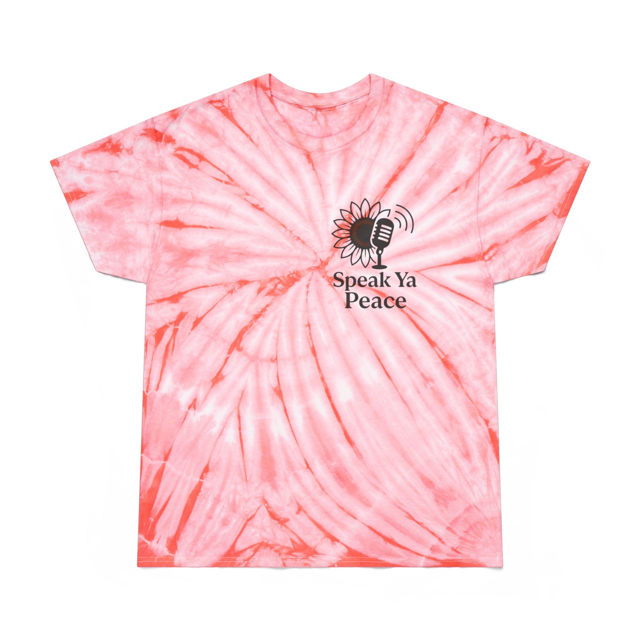 Tie-Dye Tee: Speak Ya Peace, Summer Vibes, Boho Style, Festival Wear, Gift for Music Lovers, Unique Graphic Tee