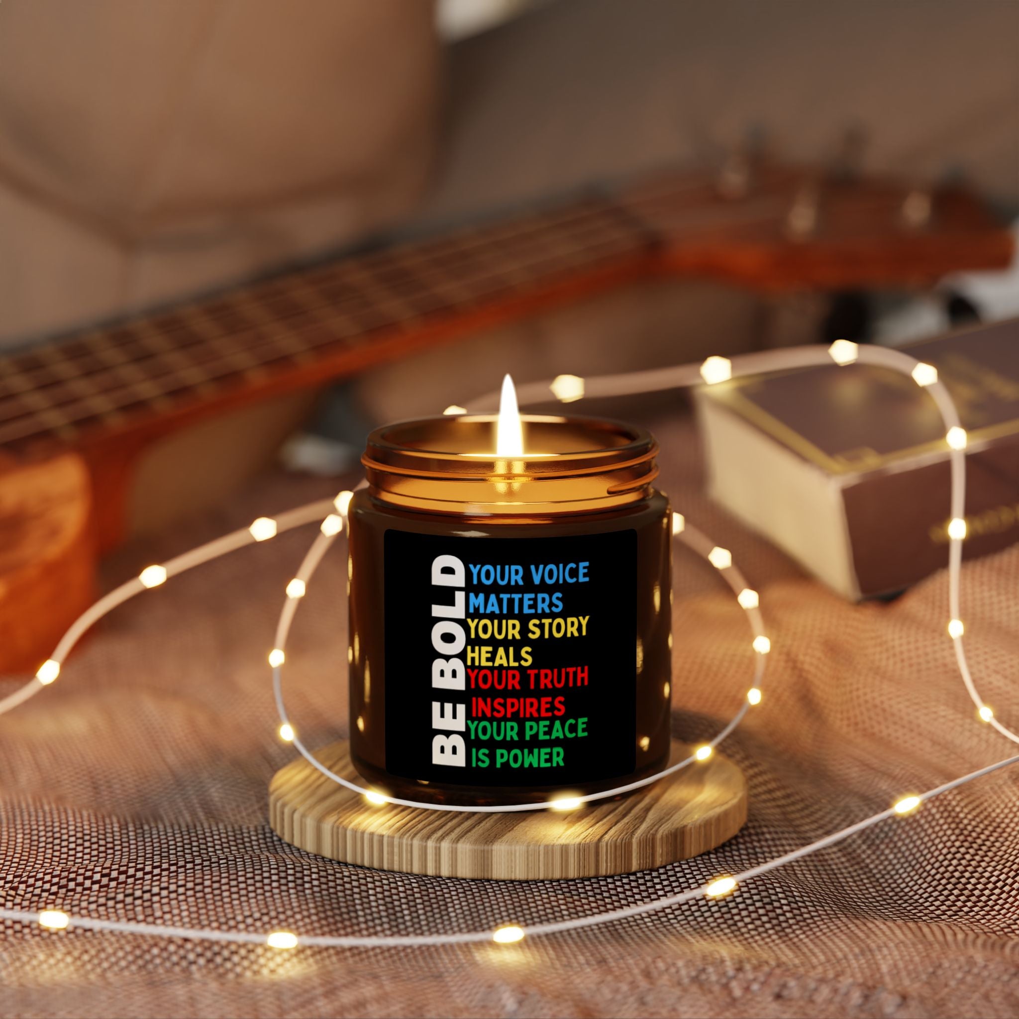 Be Bold Scented Soy Candle - Empowering Amber Jar Candle for Inspiration & Motivation