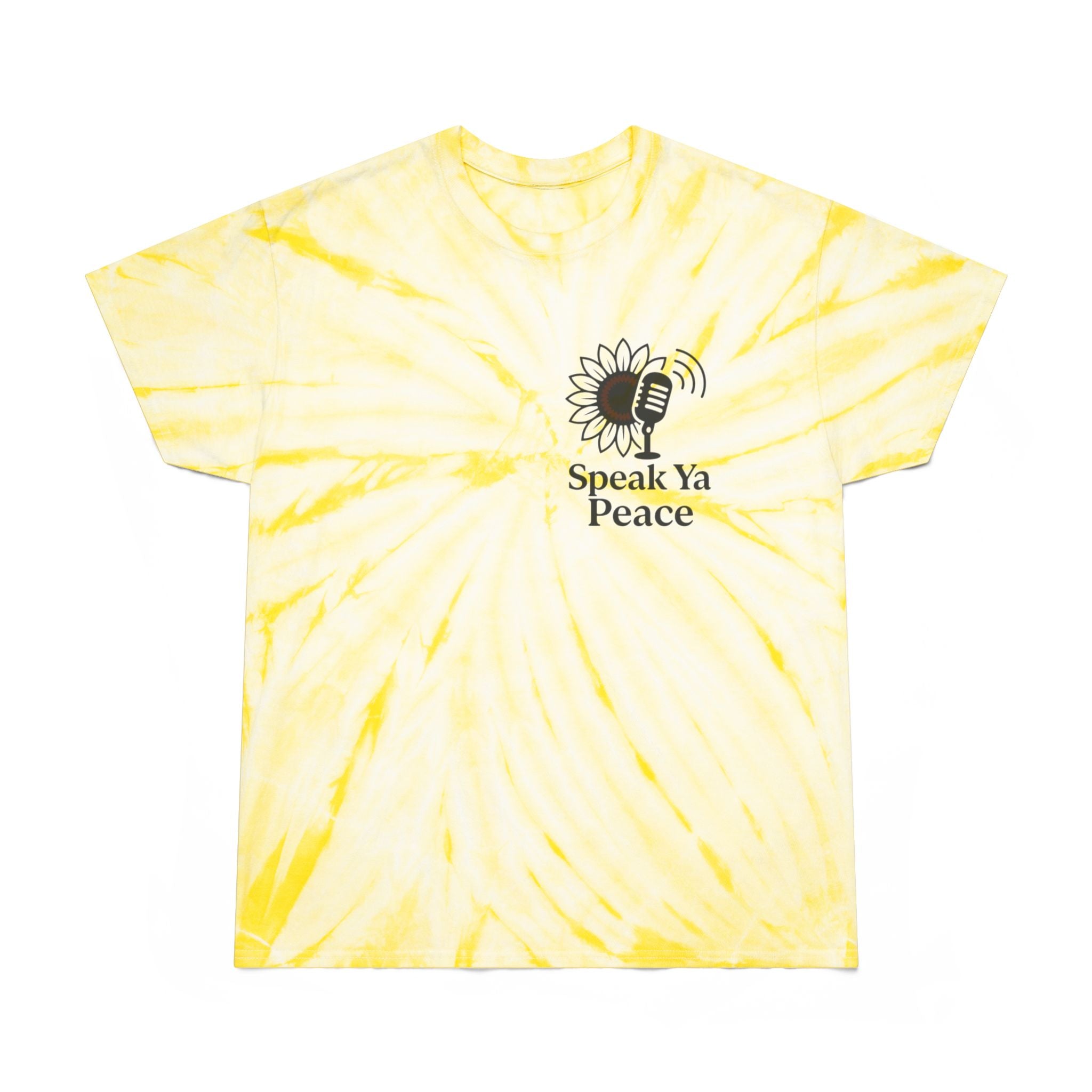 Tie-Dye Tee: Speak Ya Peace, Summer Vibes, Boho Style, Festival Wear, Gift for Music Lovers, Unique Graphic Tee