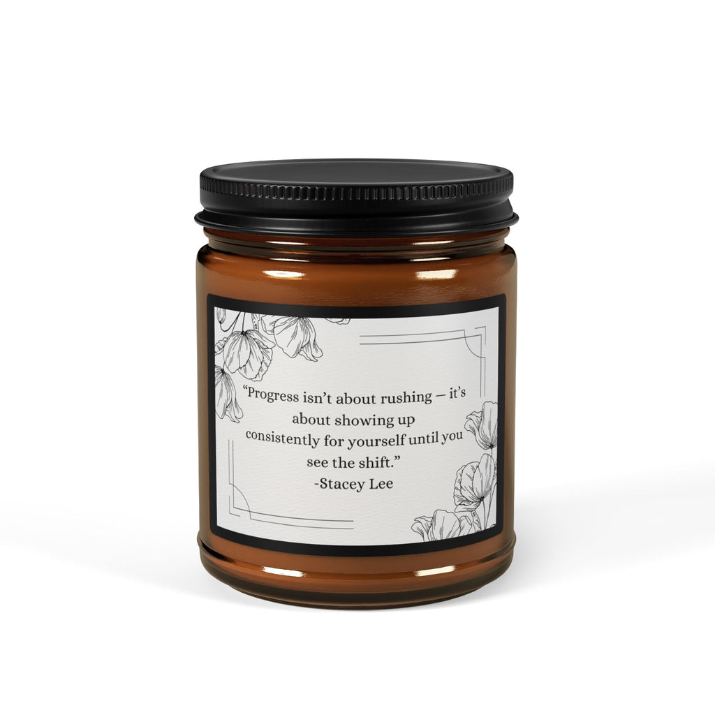 Amber Jar Soy Candle — Floral Scented Aromatherapy Candle (Multi-Size)