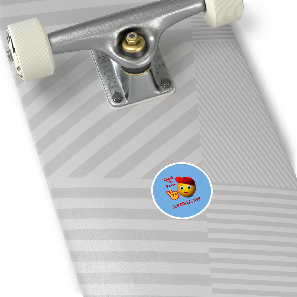 Peaceful Vibes Round Stickers - Speak Ya Peace Design for Indoor/Outdoor Use