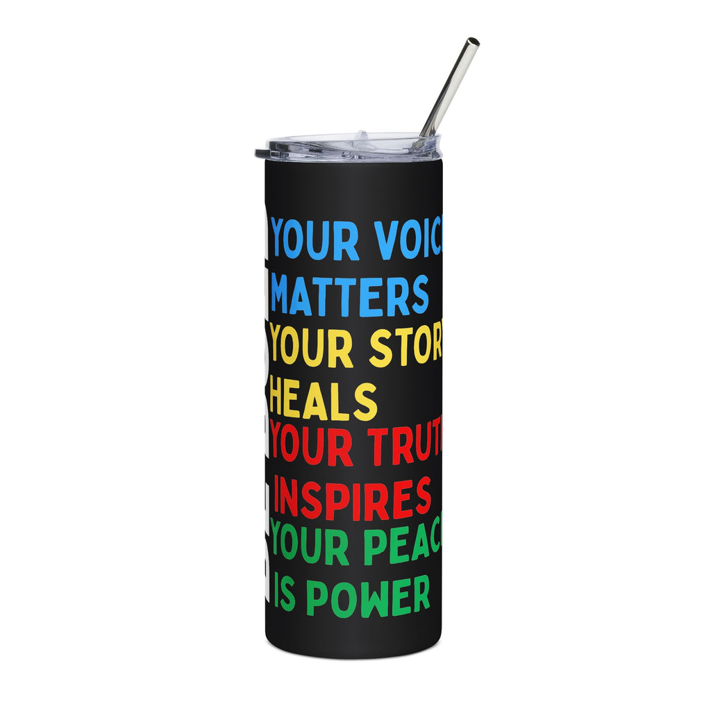Motivational Stainless Steel Tumbler 20oz - Be Bold, Your Voice Matters
