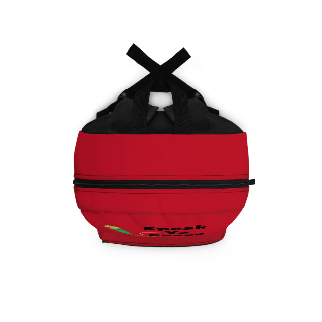 Speak Ya Peace Red Backpack