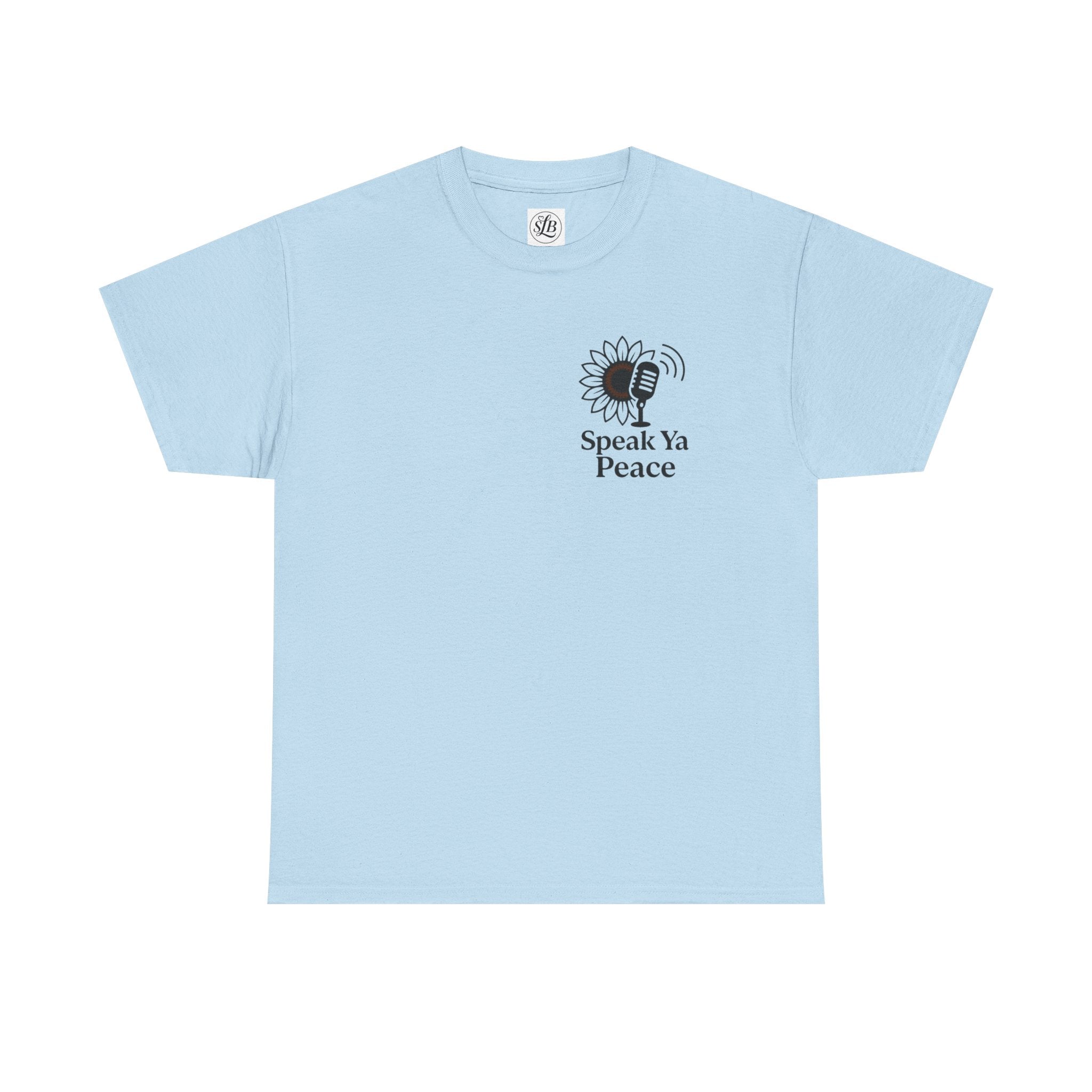Sunflower Peace Tee - Speak Ya Peace Graphic Cotton Shirt, Unisex T-Shirt, Gift for Peace Lovers, Summer Casual Wear, Eco-Friendly Apparel