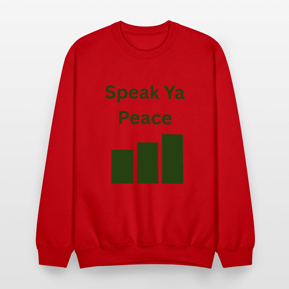 SPEAK YA PEACE Crewneck Sweatshirt - red