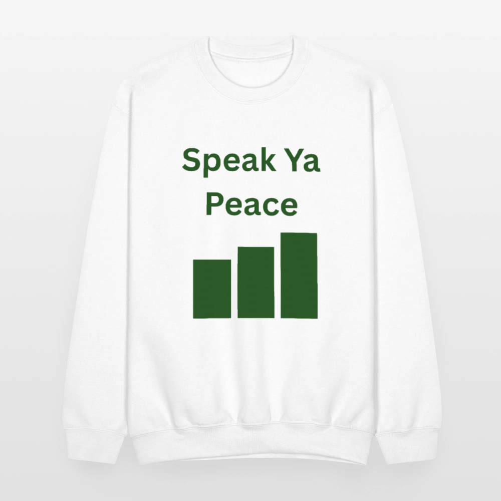 SPEAK YA PEACE Crewneck Sweatshirt - white