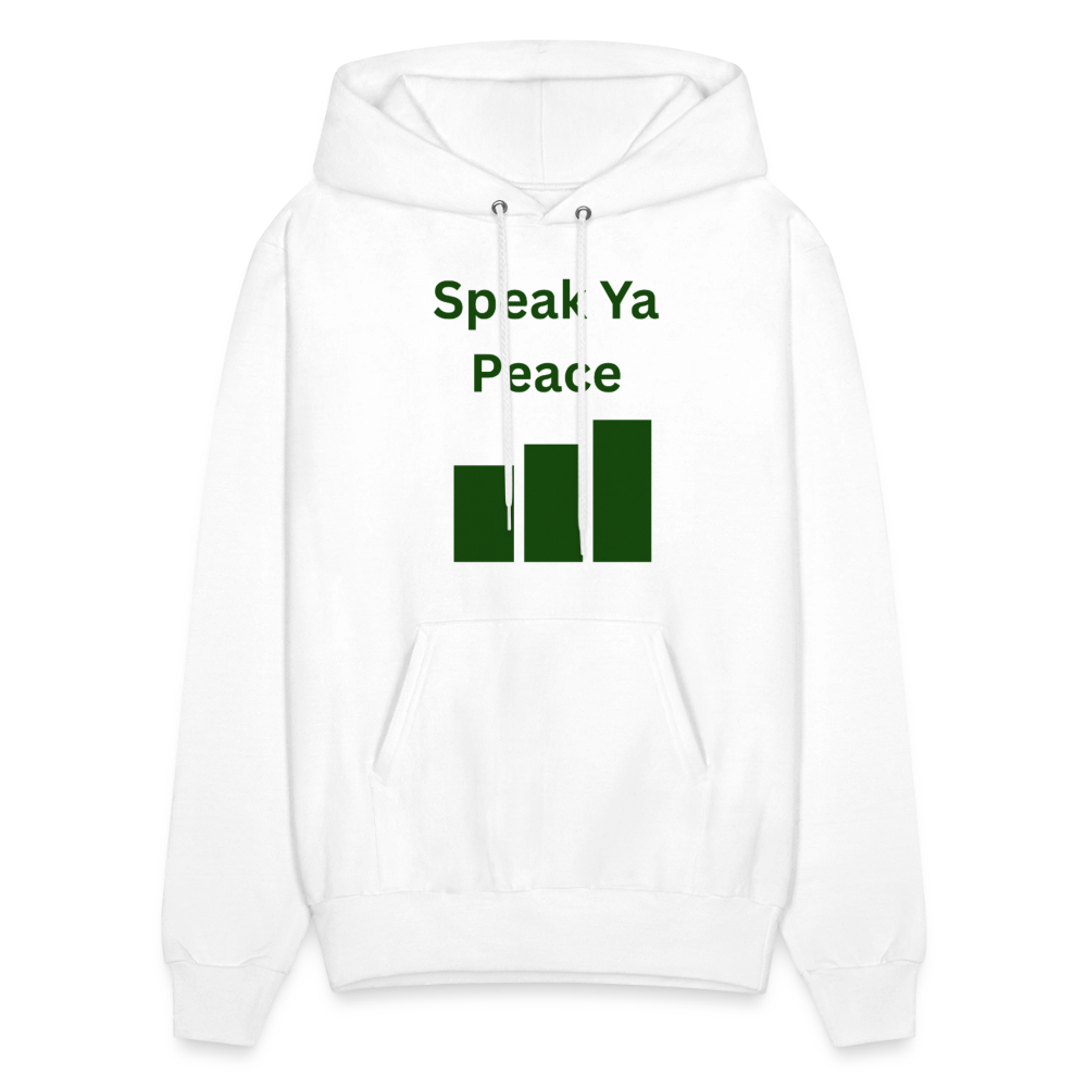 SPEAK YA PEACE Men's Hoodie - white