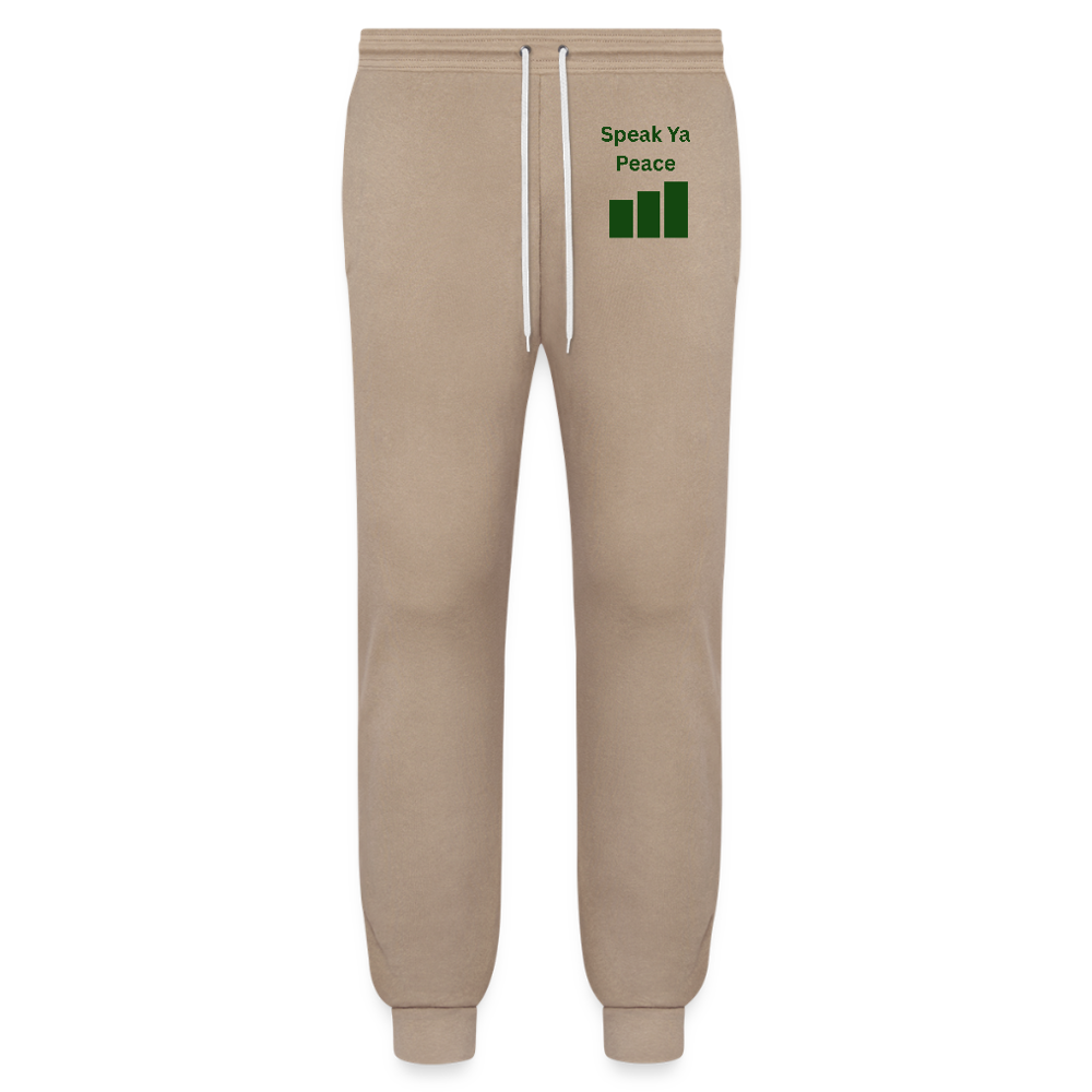 SPEAK YA PEACE Bella + Canvas Unisex Joggers - tan
