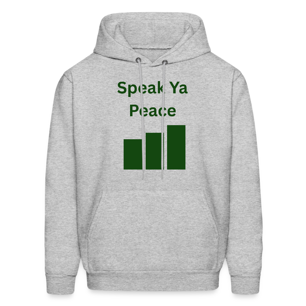 SPEAK YA PEACE Men's Hoodie - heather gray