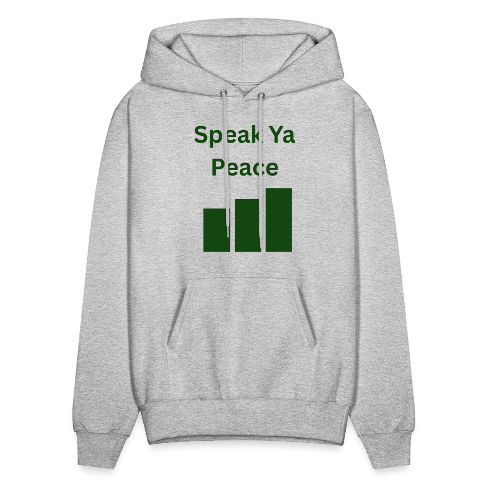 SPEAK YA PEACE Men's Hoodie - heather gray