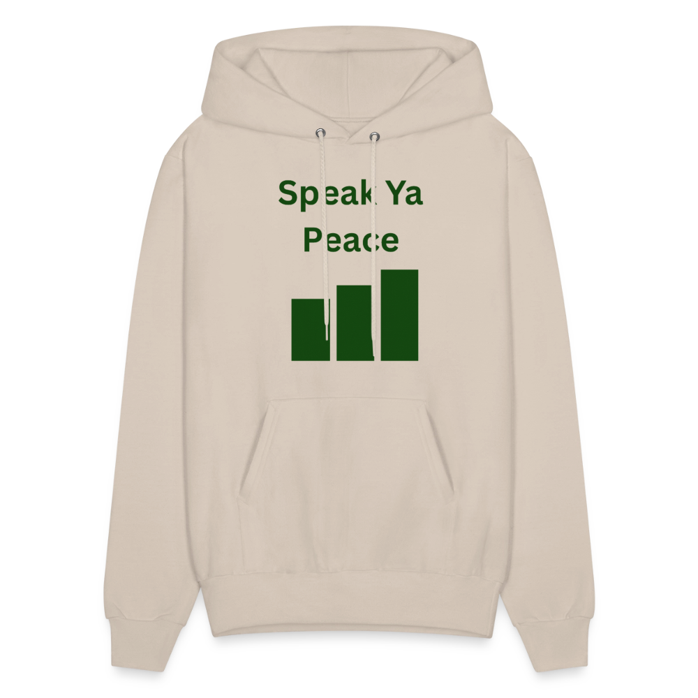 SPEAK YA PEACE Men's Hoodie - Sand