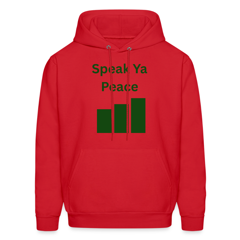 SPEAK YA PEACE Men's Hoodie - red