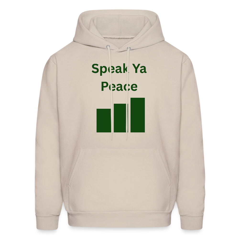 SPEAK YA PEACE Men's Hoodie - Sand
