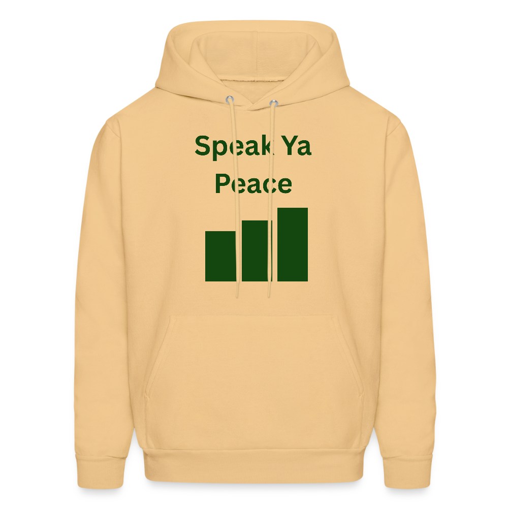 SPEAK YA PEACE Men's Hoodie - light gold 