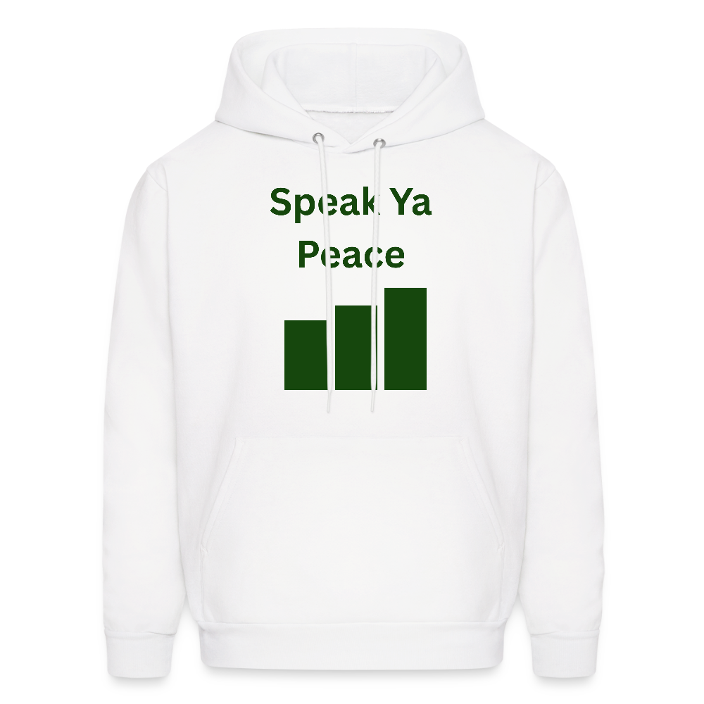 SPEAK YA PEACE Men's Hoodie - white