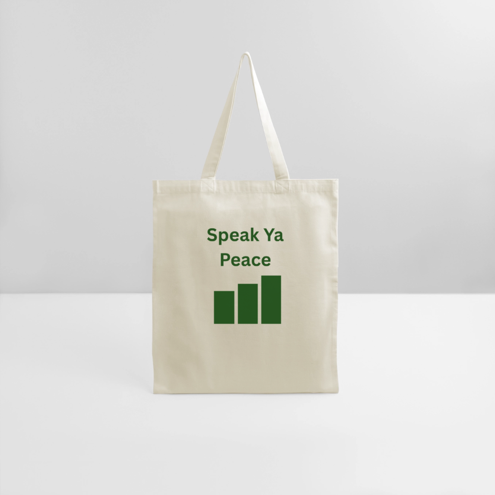 SPEAK YA PEACE Tote Bag - natural