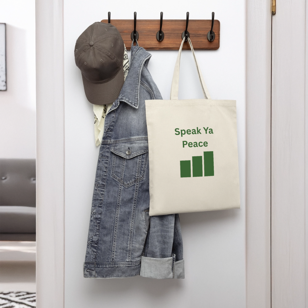 SPEAK YA PEACE Tote Bag - natural