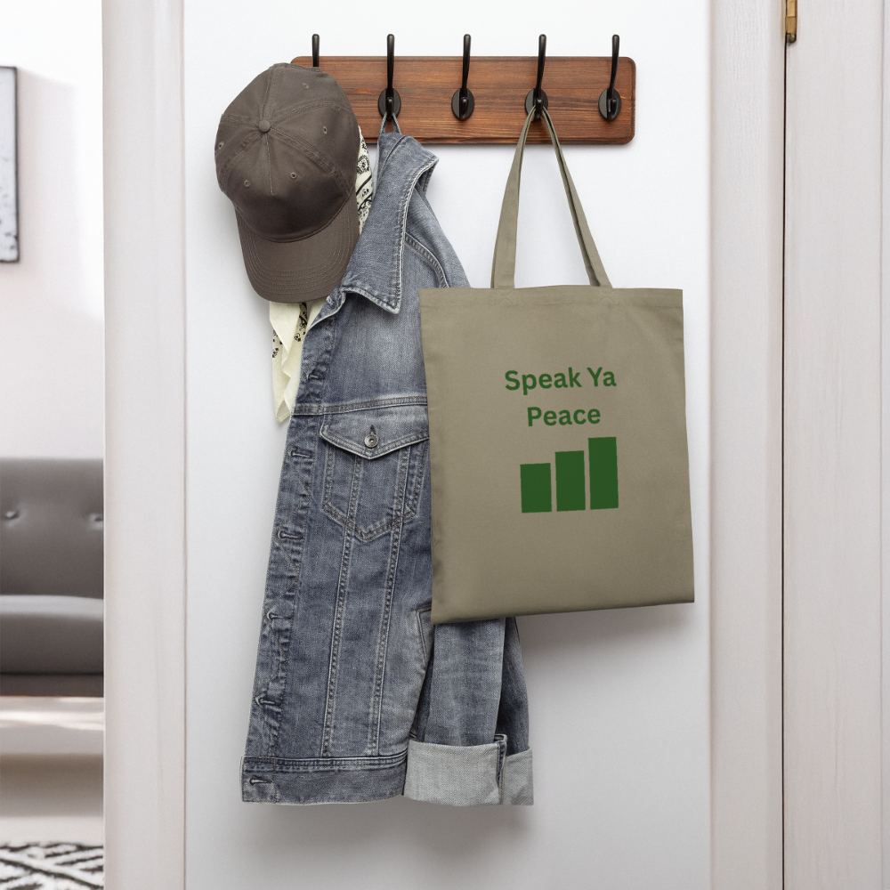 SPEAK YA PEACE Tote Bag - khaki