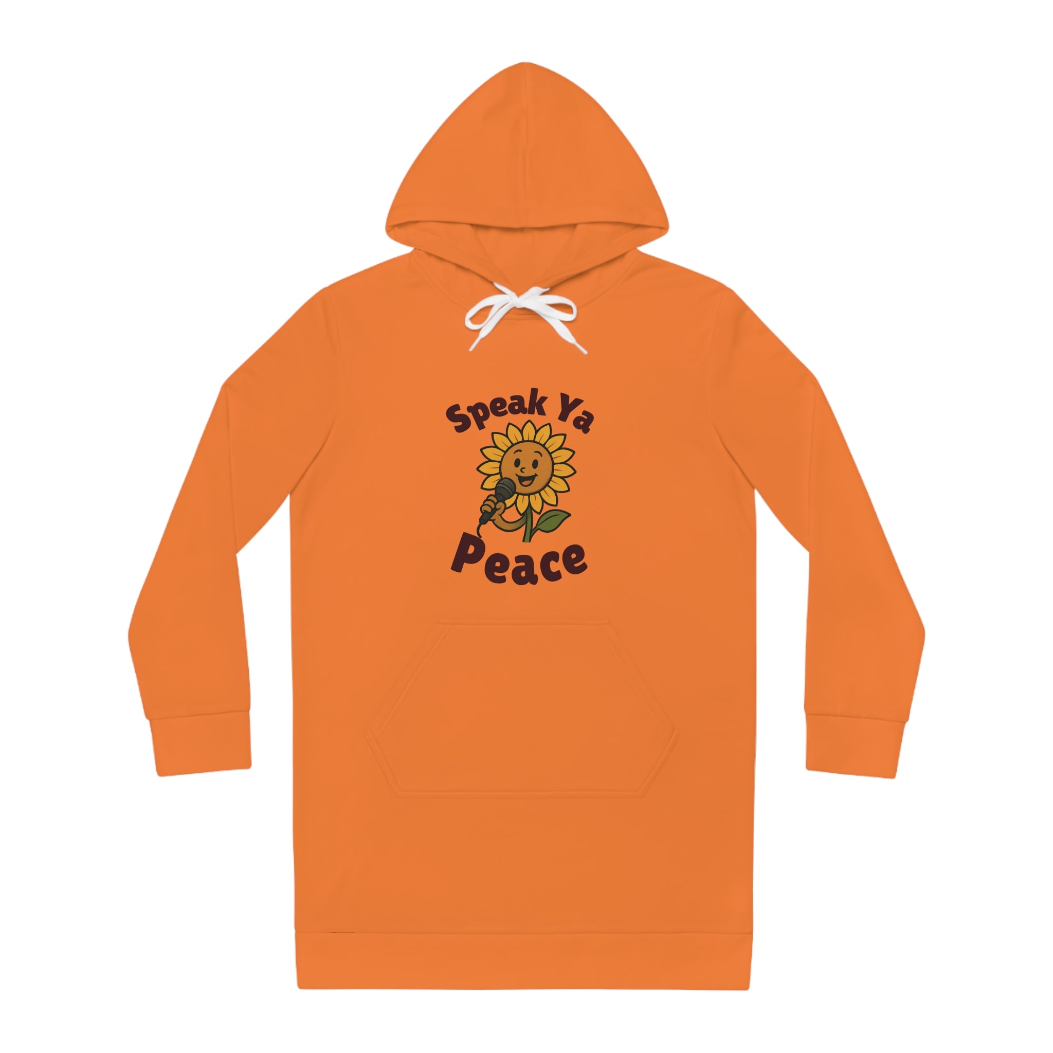 Speak Ya Peace Sunflower Hoodie Dress