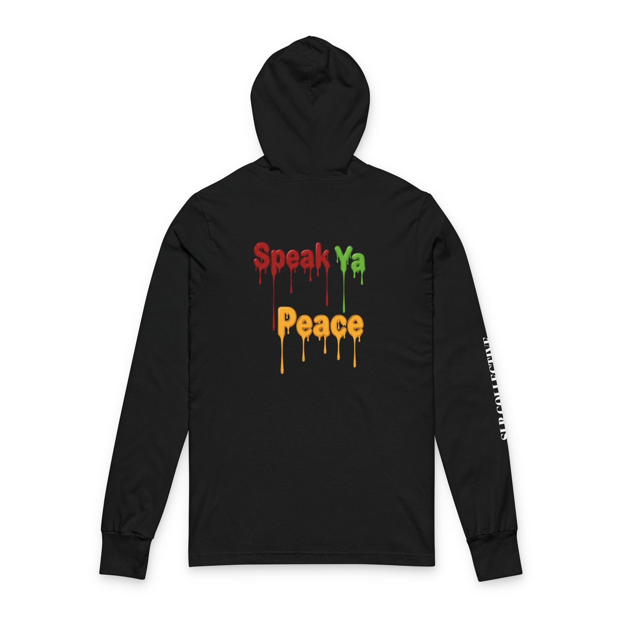 Unisex Hooded Long Sleeve Tee - Speak Ya Peace
