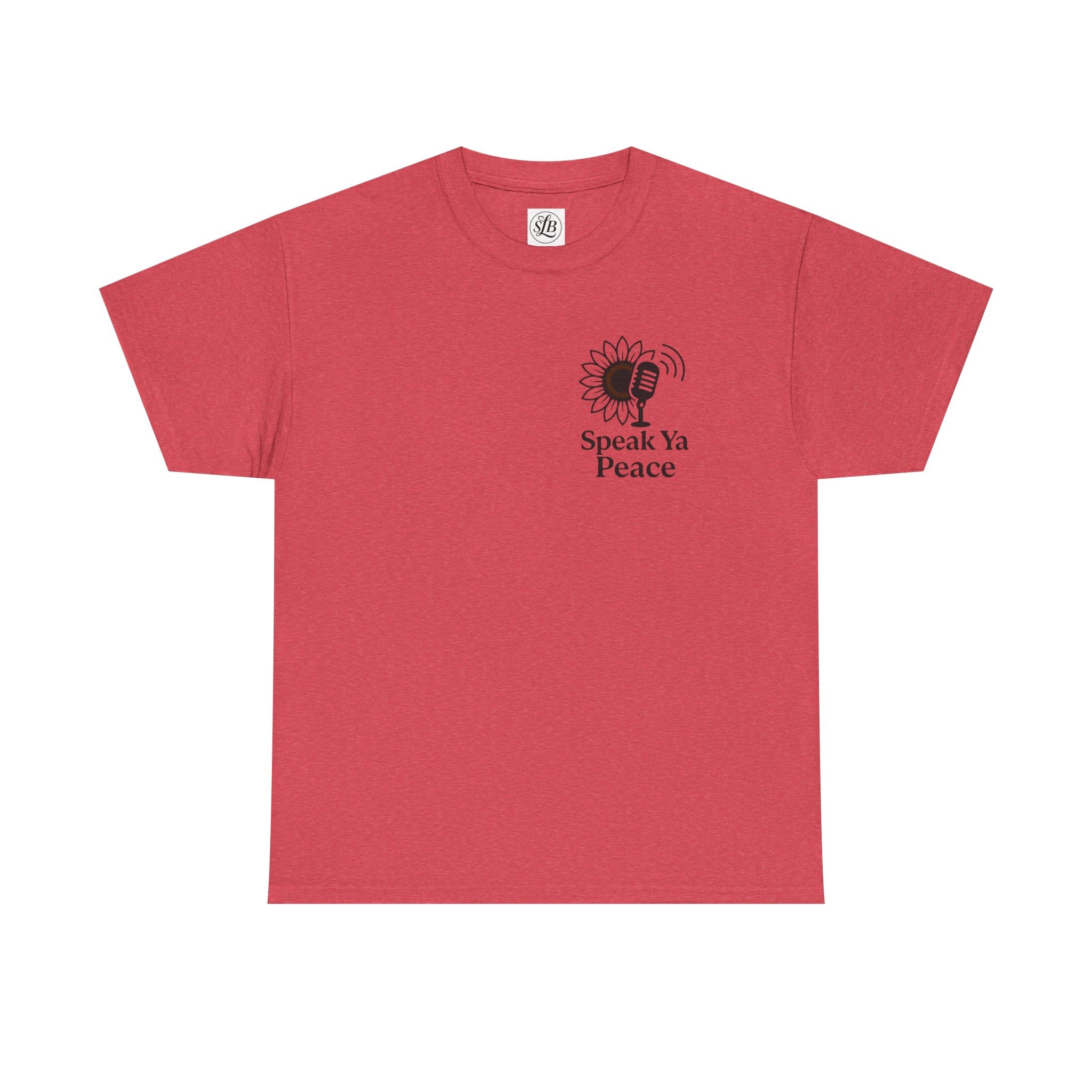 Sunflower Peace Tee - Speak Ya Peace Graphic Cotton Shirt, Unisex T-Shirt, Gift for Peace Lovers, Summer Casual Wear, Eco-Friendly Apparel