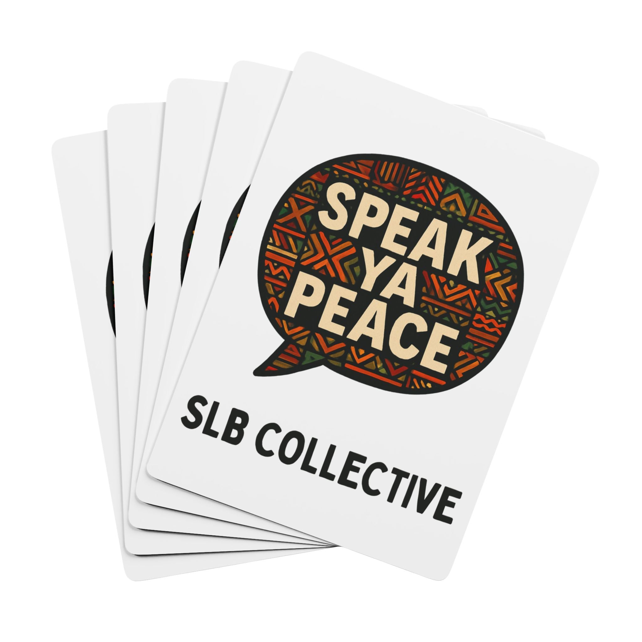 Speak Ya Peace Poker Playing Cards — SLB Collective Decorative Ace Set
