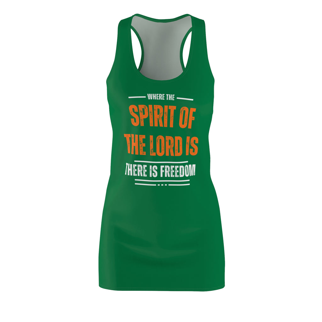 Faith-Inspired Racerback Dress — "Where the Spirit of the Lord is, There is Freedom"