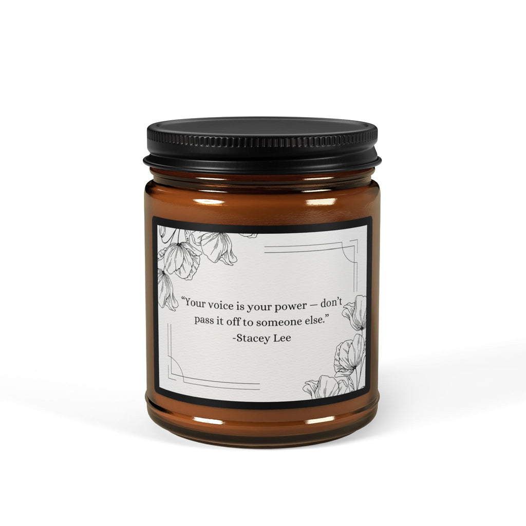 Amber Jar Soy Candle — Inspirational Label Scented Candle (Multi-Size)