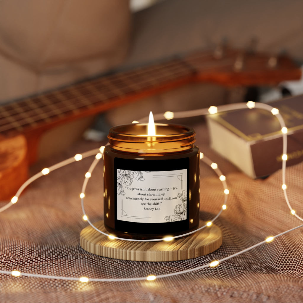 Amber Jar Soy Candle — Floral Scented Aromatherapy Candle (Multi-Size)