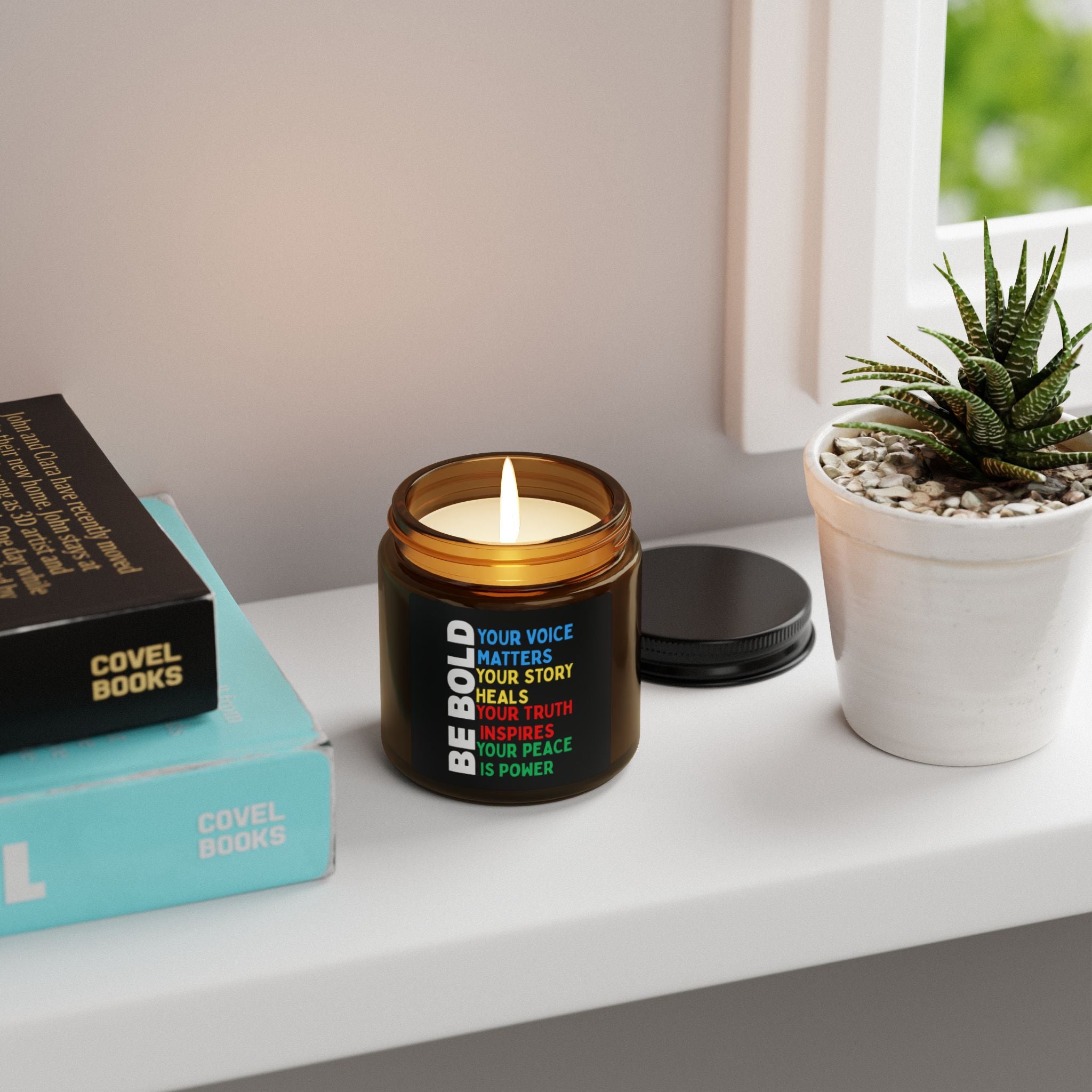 Be Bold Scented Soy Candle - Empowering Amber Jar Candle for Inspiration & Motivation