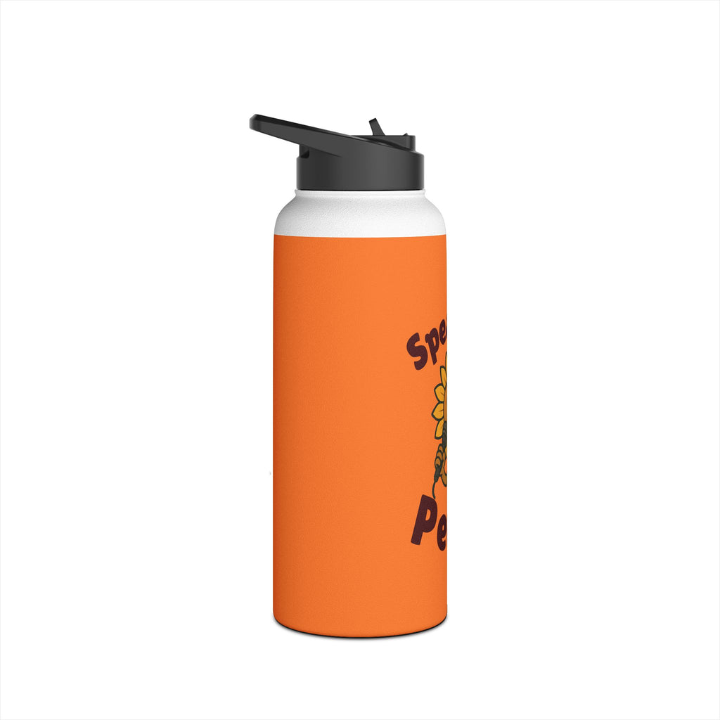 Peaceful Vibes Stainless Steel Water Bottle - Speak Ya Peace Design