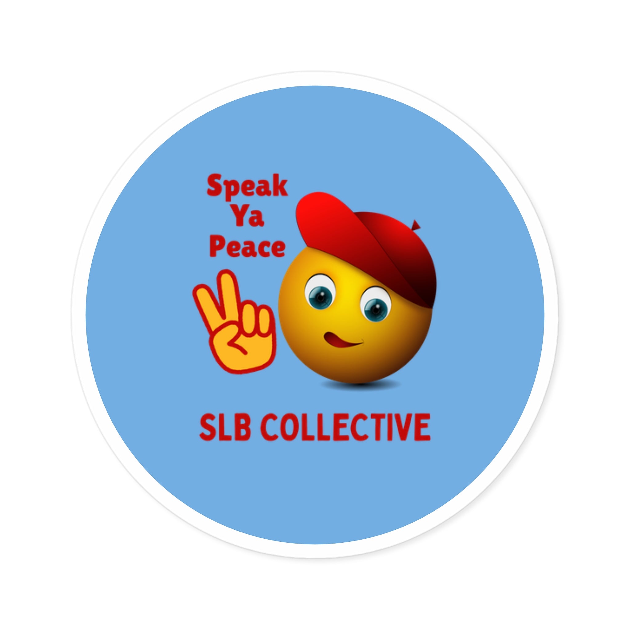 Peaceful Vibes Round Stickers - Speak Ya Peace Design for Indoor/Outdoor Use